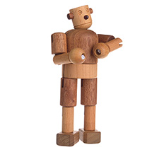 Alternate Image 5 for All Natural Wood Wooden Robot Toy