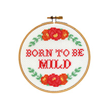 Product Image for Sarcastic Cross Stitch Kit - Born to be Mild