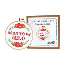 Alternate Image 2 for Sarcastic Cross Stitch Kit - Born to be Mild