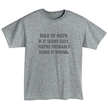 Alternate Image 1 for Rule of Math T-Shirt or Sweatshirt