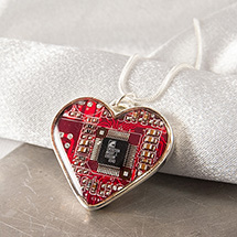 Product Image for Circuit Board Heart Shaped Pendant Necklace