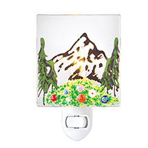 Product Image for Fused Glass Scenic Mountain Night Light