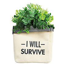 Product Image for I Will Survive Canvas Plant Holder