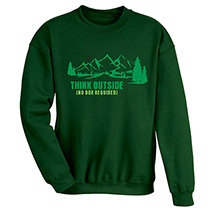 Alternate Image 2 for Think Outside (No box Required) T-Shirt or Sweatshirt