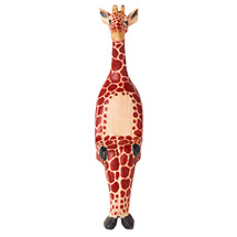 Product Image for Hand-Carved Wood Giraffe Shelf-Sitter