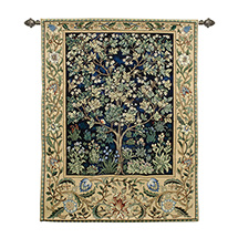 Product Image for William Morris Tree of Life Wall Hanging Tapestry Blue 55' x 41'