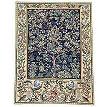 Alternate Image 2 for William Morris Tree of Life Wall Hanging Tapestry Blue 55' x 41'