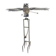 Product Image for Life-Sized Owl Kinetic Garden Sculpture
