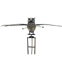 Alternate Image 1 for Life-Sized Owl Kinetic Garden Sculpture