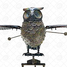 Alternate Image 3 for Life-Sized Owl Kinetic Garden Sculpture