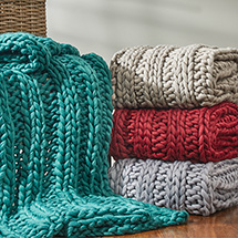 Product Image for Chunky Rib Knit Throw