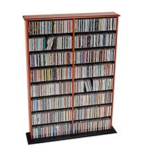 Alternate Image 1 for Double Width Wall Storage for DVDs, CDs and More