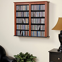 Double Wall Mounted Storage for DVDs, CDs and More