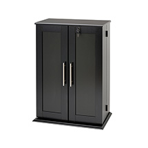 Alternate Image 2 for Locking Media Storage Cabinet with Shaker Doors for DVDs and More
