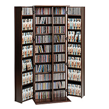Product Image for Grande Locking Media Storage Cabinet with Shaker Doors for DVDs and More