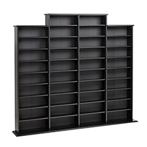 Alternate Image 1 for Quad Width Wall Storage for DVDs, Blu-rays & CDs