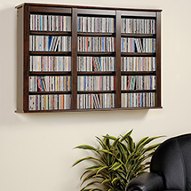 Alternate Image 2 for Triple Wall Mounted Storage CDs and DVDs