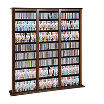 Triple Width Barrister Tower for DVDs, CDs and More