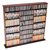 Product Image for Triple Width Wall Media Storage for DVDs & CDs