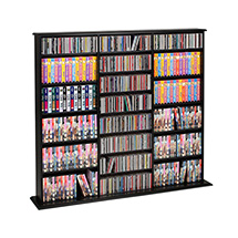 Alternate Image 1 for Triple Width Wall Media Storage for DVDs & CDs