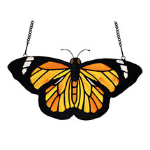Product Image for Monarch Butterfly Stained Glass Window Panel