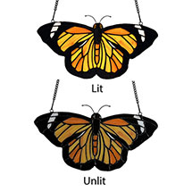 Alternate Image 2 for Monarch Butterfly Stained Glass Window Panel