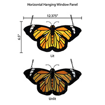 Alternate Image 6 for Monarch Butterfly Stained Glass Window Panel