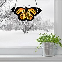 Alternate Image 7 for Monarch Butterfly Stained Glass Window Panel