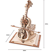 Alternate Image 3 for Magic Cello Mechanical Music Box Puzzle