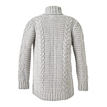 Alternate Image 1 for Open-Front Irish Cable-Knit Cardigan