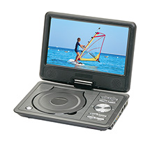 Product Image for 9' Portable DVD Player with digital TV, USB, SD Inputs & Swivel Display