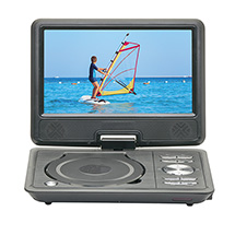 Alternate Image 2 for 9' Portable DVD Player with digital TV, USB, SD Inputs & Swivel Display