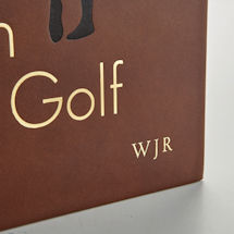 Alternate Image 1 for Personalized Leather-Bound Bobby Jones on Golf Leather Book with Initials