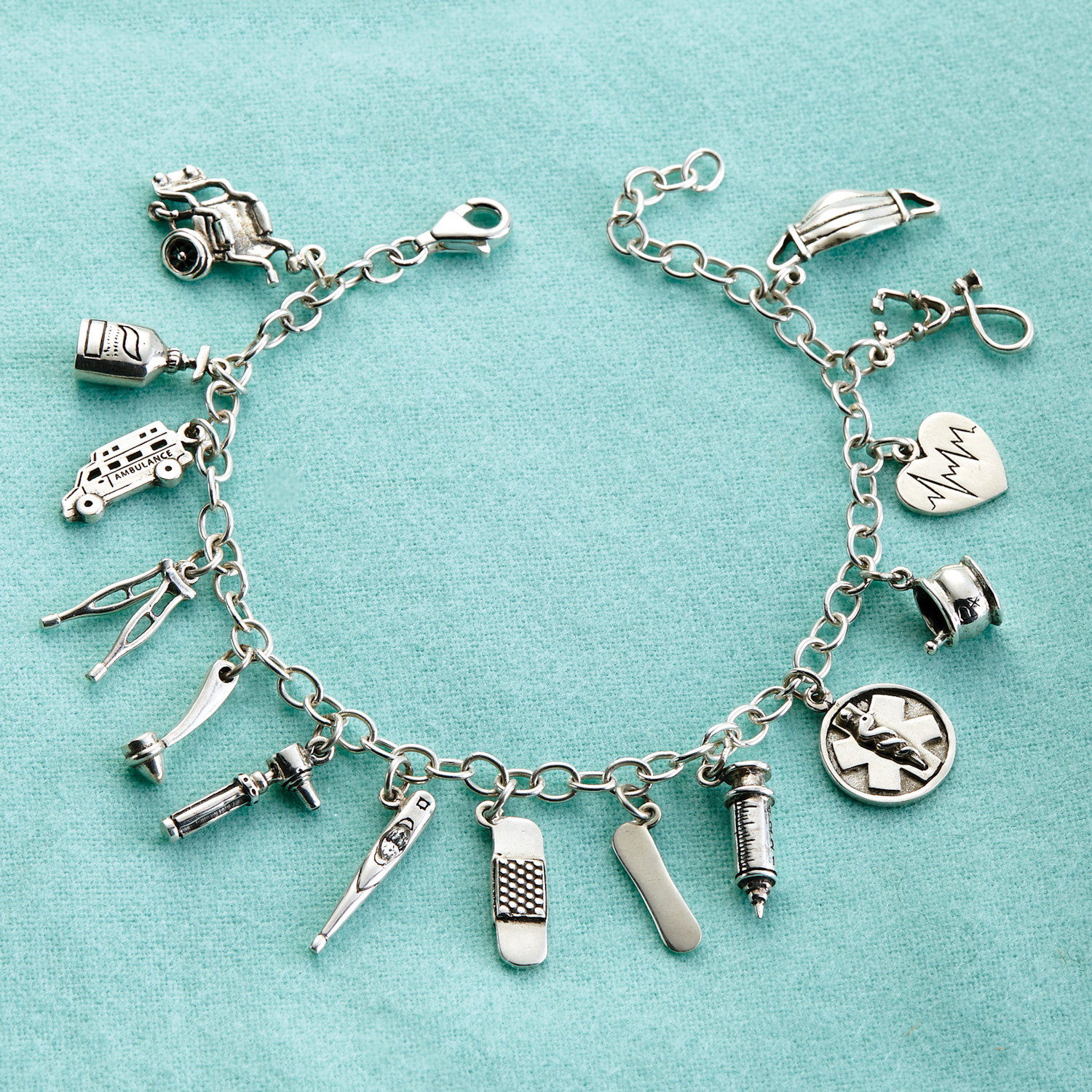 Silver Royal Charm Bracelet | Claire's US