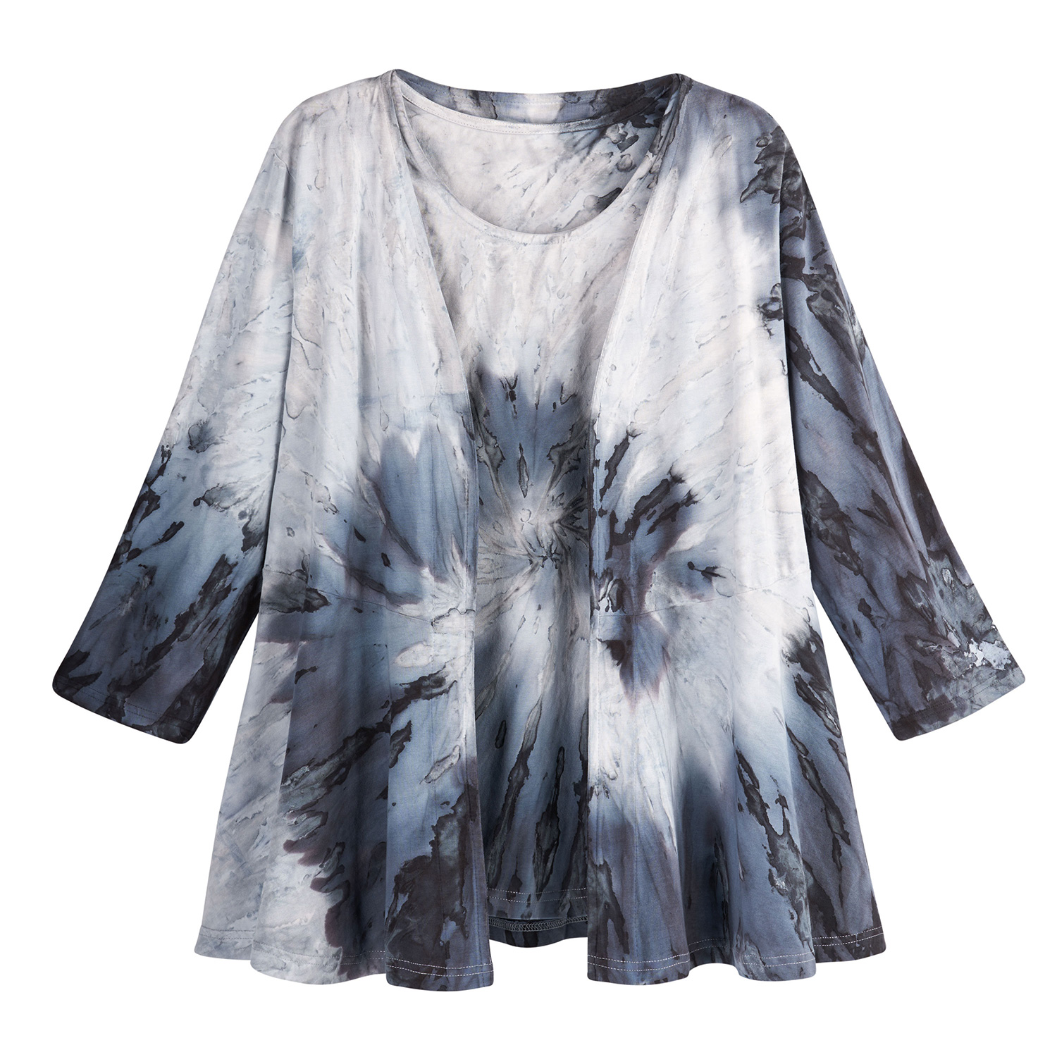 Charcoal Tie-Dyed Jacket and Tank Set | Shop.PBS.org