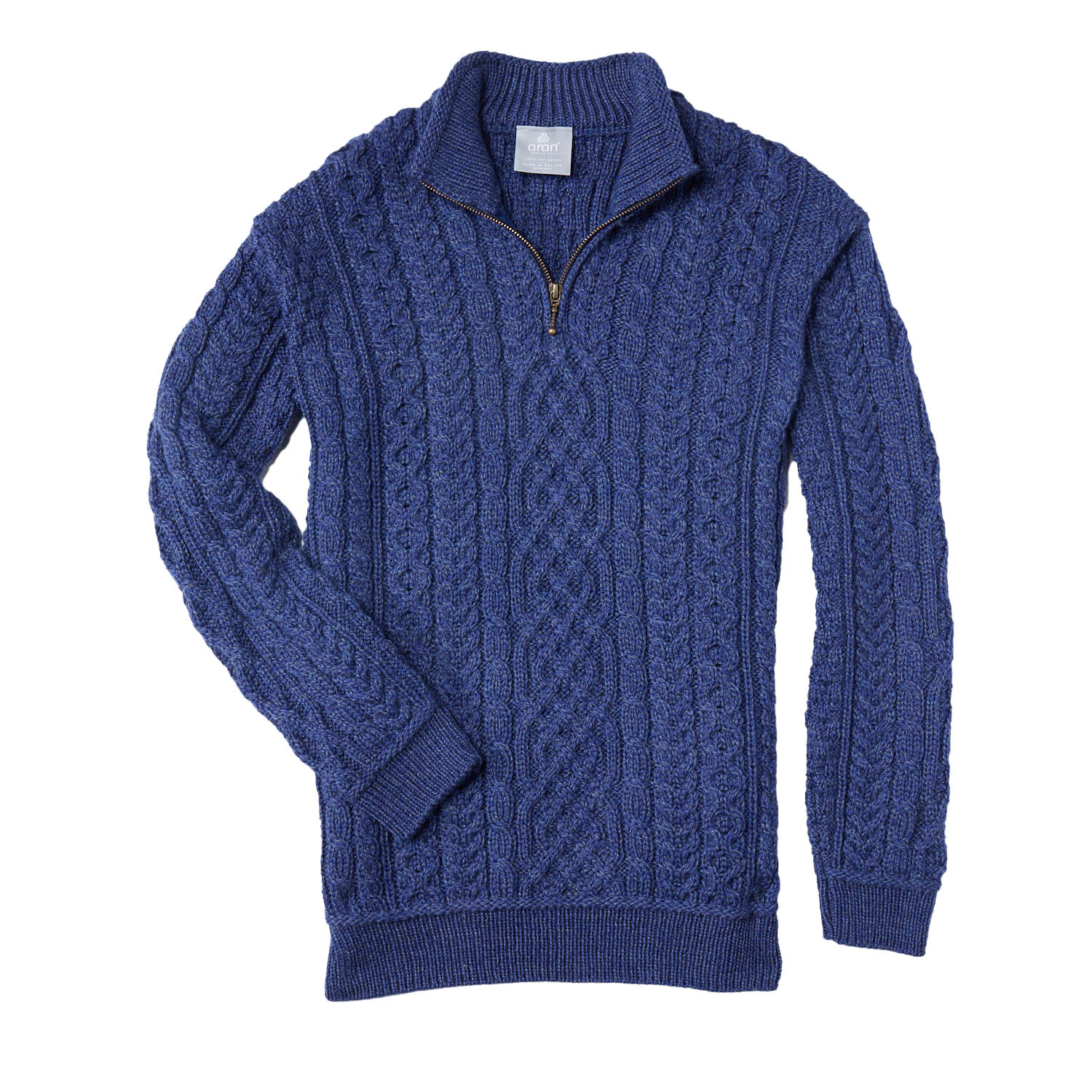 Men's Irish Aran Half Zip Sweater | Shop.PBS.org