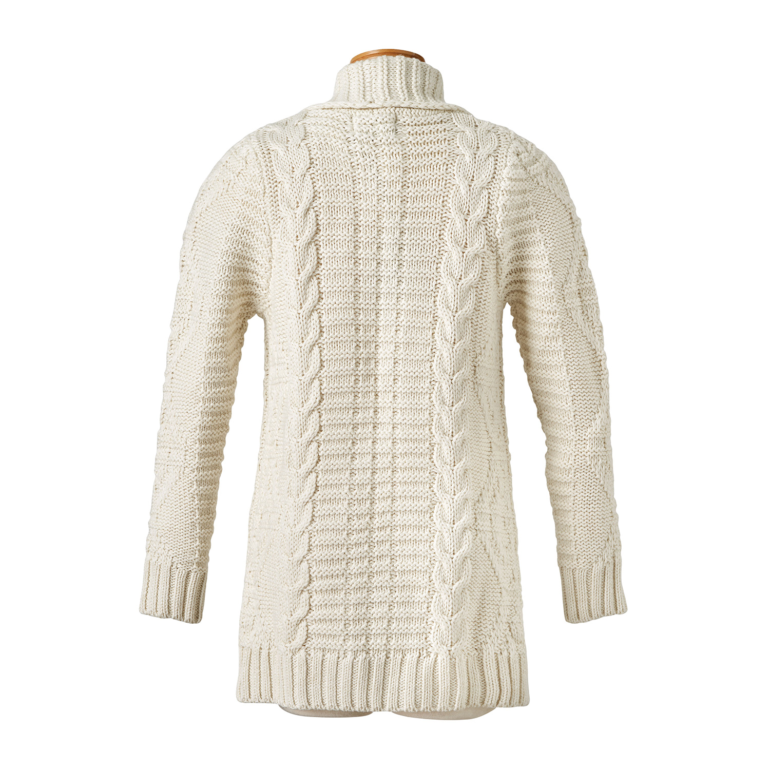 Open-Front Irish Cable-Knit Cardigan | Shop.PBS.org